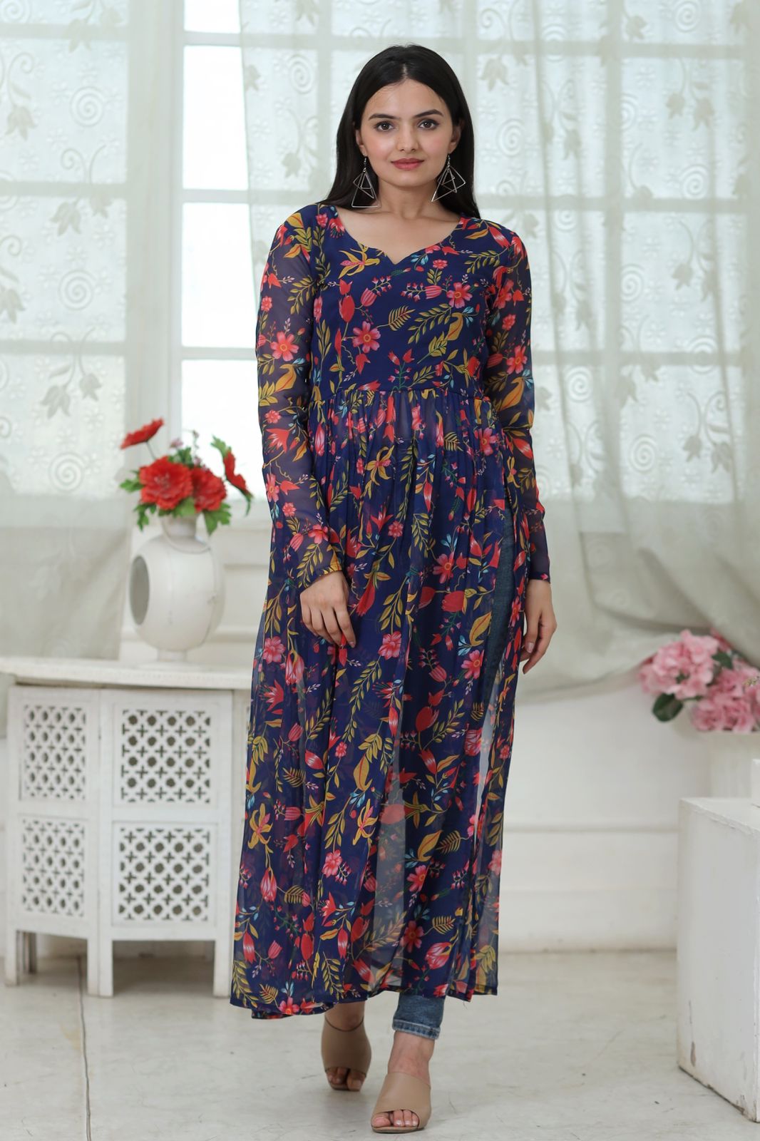  KA 1047 Georgette Printed Kurtis Catalog